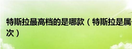 特斯拉最高档的是哪款（特斯拉是属于什么档次）