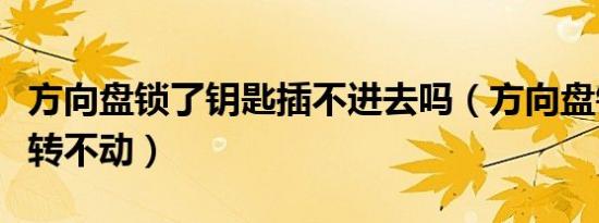 方向盘锁了钥匙插不进去吗（方向盘锁了钥匙转不动）