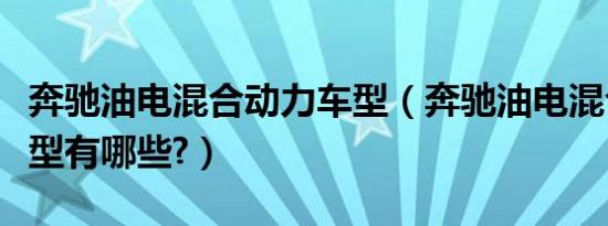 奔驰油电混合动力车型（奔驰油电混合动力车型有哪些?）