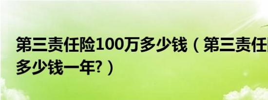第三责任险100万多少钱（第三责任险100万多少钱一年?）