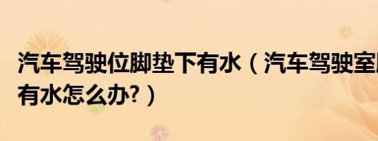 汽车驾驶位脚垫下有水（汽车驾驶室脚垫下面有水怎么办?）