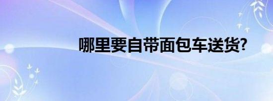 哪里要自带面包车送货?