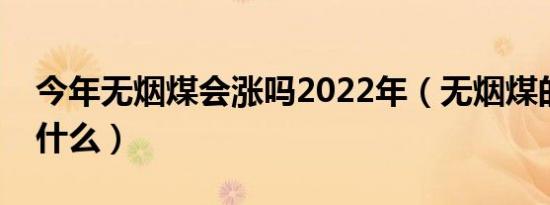 今年无烟煤会涨吗2022年（无烟煤的标准是什么）