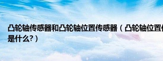 凸轮轴传感器和凸轮轴位置传感器（凸轮轴位置传感器检测是什么?）