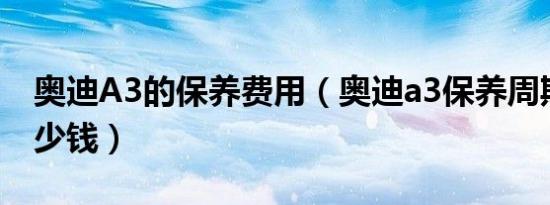 奥迪A3的保养费用（奥迪a3保养周期费用多少钱）