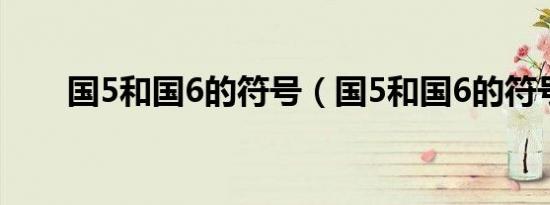 国5和国6的符号（国5和国6的符号）