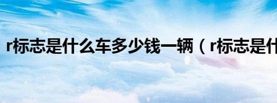 r标志是什么车多少钱一辆（r标志是什么车）