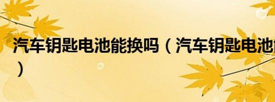 汽车钥匙电池能换吗（汽车钥匙电池能用多久）
