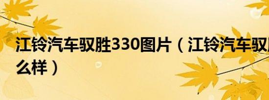 江铃汽车驭胜330图片（江铃汽车驭胜330怎么样）