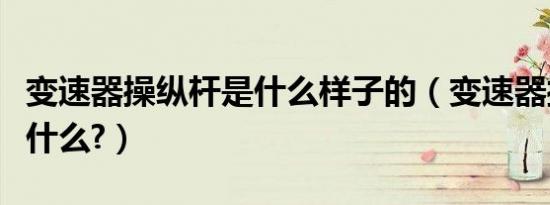 变速器操纵杆是什么样子的（变速器操纵杆是什么?）