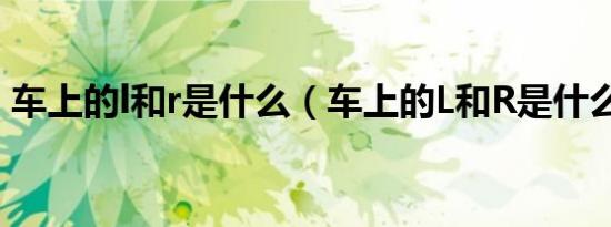 车上的l和r是什么（车上的L和R是什么功能）