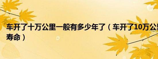 车开了十万公里一般有多少年了（车开了10万公里属于什么寿命）
