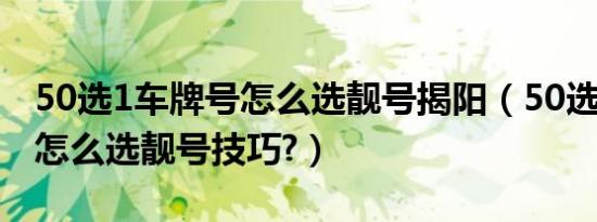 50选1车牌号怎么选靓号揭阳（50选1车牌号怎么选靓号技巧?）