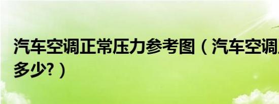 汽车空调正常压力参考图（汽车空调正常压力多少?）
