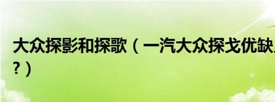 大众探影和探歌（一汽大众探戈优缺点是什么?）