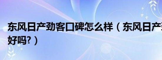东风日产劲客口碑怎么样（东风日产劲客口碑好吗?）