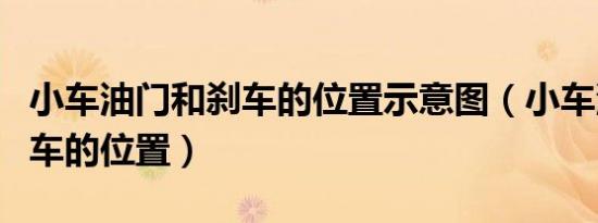 小车油门和刹车的位置示意图（小车油门和刹车的位置）