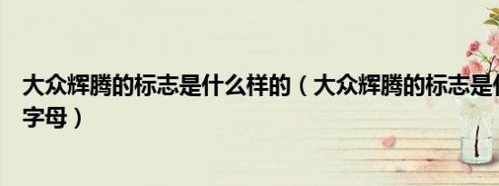 大众辉腾的标志是什么样的（大众辉腾的标志是什么标志和字母）