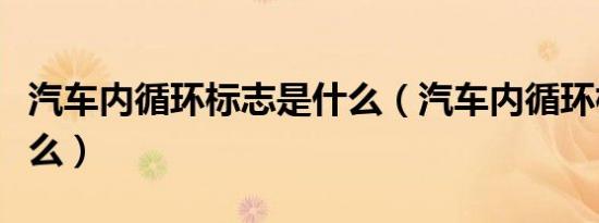 汽车内循环标志是什么（汽车内循环标志是什么）