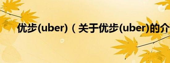 优步(uber)（关于优步(uber)的介绍）