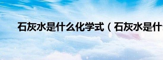 石灰水是什么化学式（石灰水是什么）