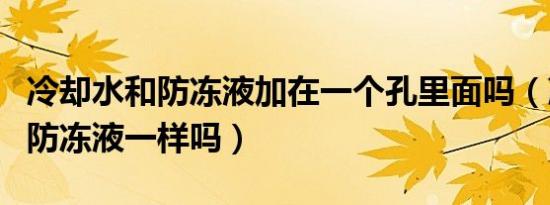 冷却水和防冻液加在一个孔里面吗（冷却水和防冻液一样吗）
