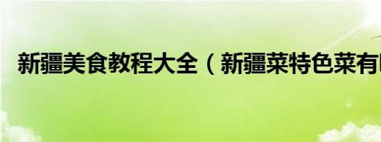 新疆美食教程大全（新疆菜特色菜有哪些）