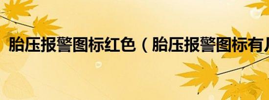 胎压报警图标红色（胎压报警图标有几种?）