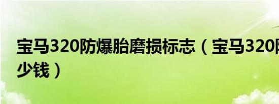 宝马320防爆胎磨损标志（宝马320防爆胎多少钱）