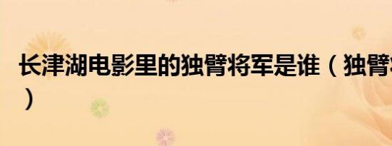长津湖电影里的独臂将军是谁（独臂将军是谁）