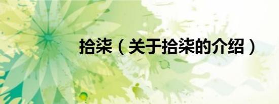 拾柒（关于拾柒的介绍）
