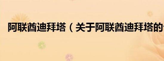 阿联酋迪拜塔（关于阿联酋迪拜塔的介绍）