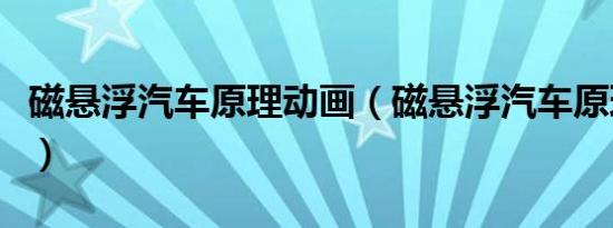 磁悬浮汽车原理动画（磁悬浮汽车原理是什么）