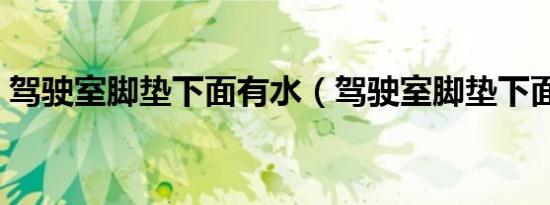 驾驶室脚垫下面有水（驾驶室脚垫下面有水）