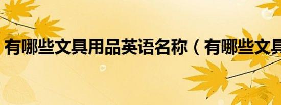 有哪些文具用品英语名称（有哪些文具用品）