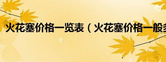 火花塞价格一览表（火花塞价格一般多少?）