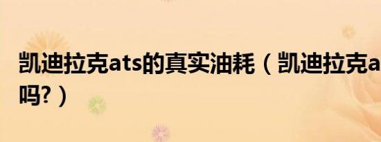 凯迪拉克ats的真实油耗（凯迪拉克ats油耗高吗?）