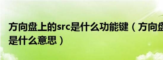 方向盘上的src是什么功能键（方向盘上的src是什么意思）