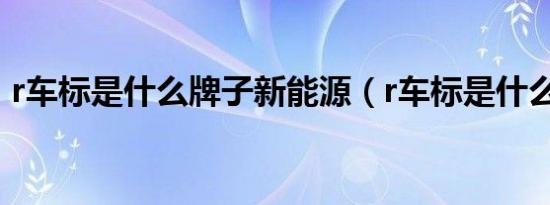 r车标是什么牌子新能源（r车标是什么牌子）