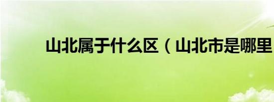 山北属于什么区（山北市是哪里）