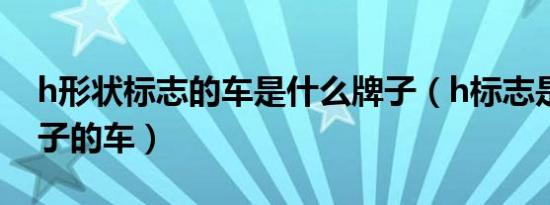 h形状标志的车是什么牌子（h标志是什么牌子的车）