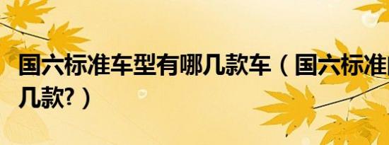 国六标准车型有哪几款车（国六标准的车型有几款?）
