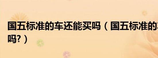 国五标准的车还能买吗（国五标准的车还能买吗?）