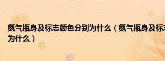 氮气瓶身及标志颜色分别为什么（氮气瓶身及标志颜色分别为什么）