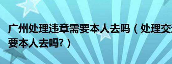 广州处理违章需要本人去吗（处理交通违章需要本人去吗?）