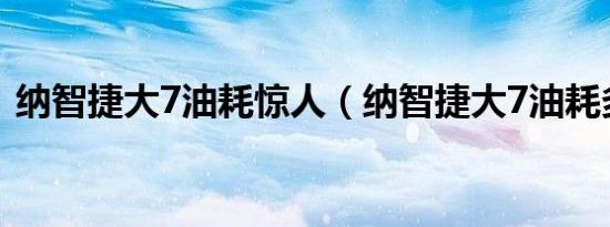 纳智捷大7油耗惊人（纳智捷大7油耗多少?）