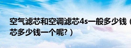 空气滤芯和空调滤芯4s一般多少钱（汽油滤芯多少钱一个呢?）
