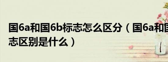 国6a和国6b标志怎么区分（国6a和国6b的标志区别是什么）