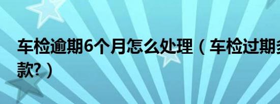 车检逾期6个月怎么处理（车检过期多久要罚款?）