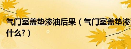 气门室盖垫渗油后果（气门室盖垫渗油后果是什么?）